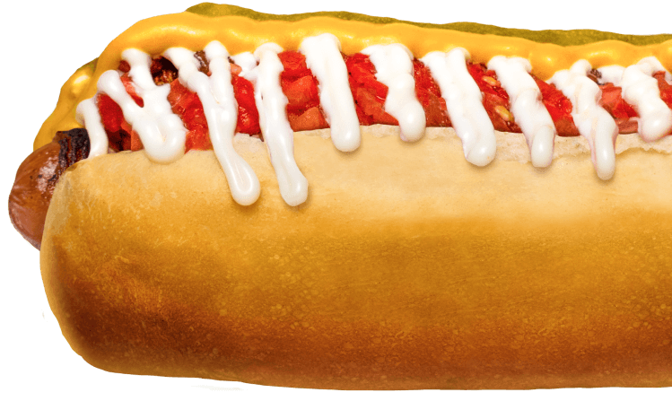 half a hotdog