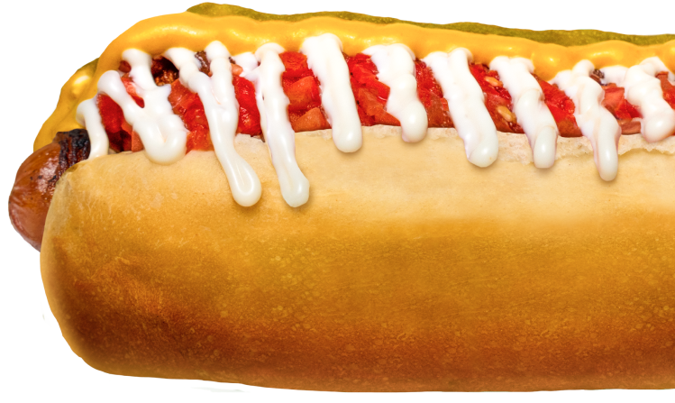 half a hotdog